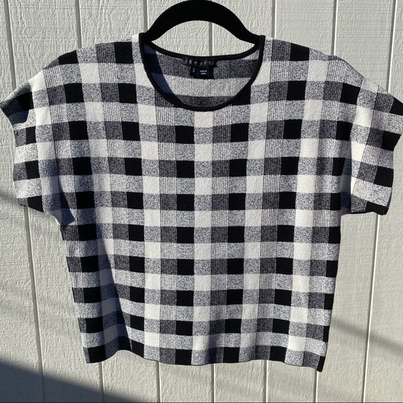 Theory Checkered Knit top, Small - Picture 11 of 13